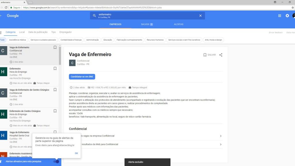 Como usar o Google para buscar empregos ou estágio?