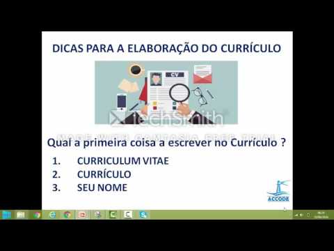 Dicas para criar um curriculo eficaz.