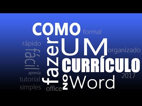 Como fazer currículo profissional e moderno no Word (rápido e fácil ) 2018