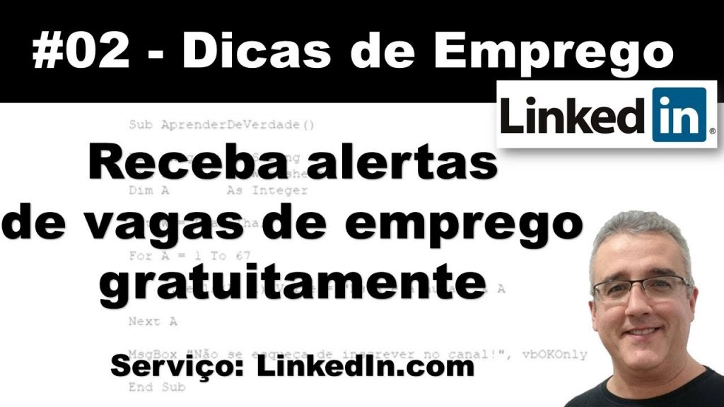 #02 - Dicas de Emprego - Receba alertas de vagas - LinkedIn.com