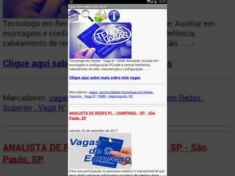 Vagas de Empregos informática Estado São Paulo