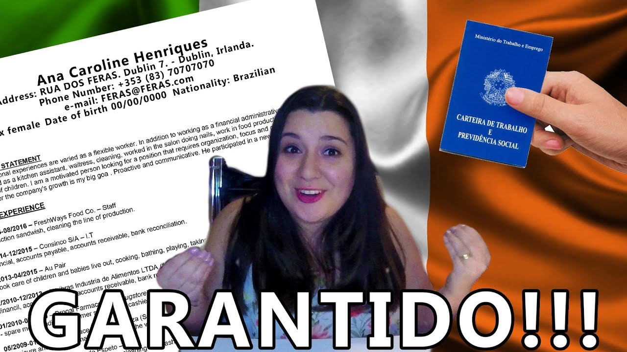 CURRÍCULO NA IRLANDA COMO FAZER?