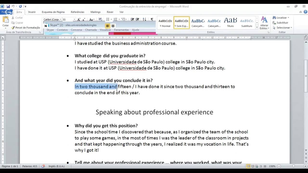 3 Dicas Para Uma Entrevista de Emprego em Inglês