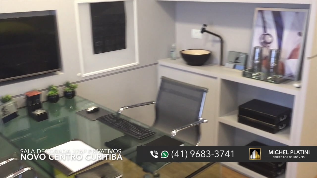 Sala Decorada Novo Centro Curitiba - 37m² Privativos
