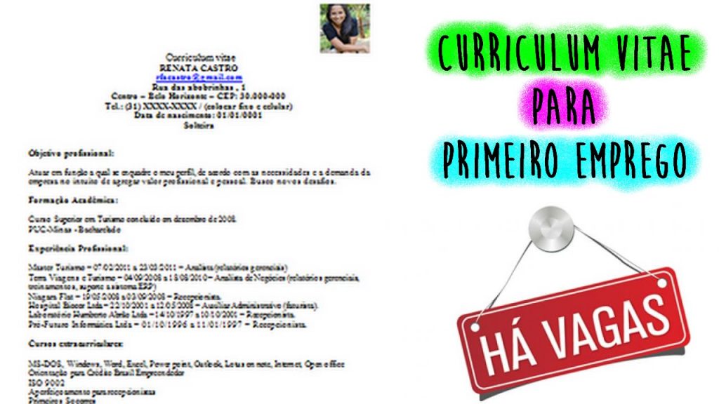 Dicas para elaborar um curriculum vitae. #primeiroemprego