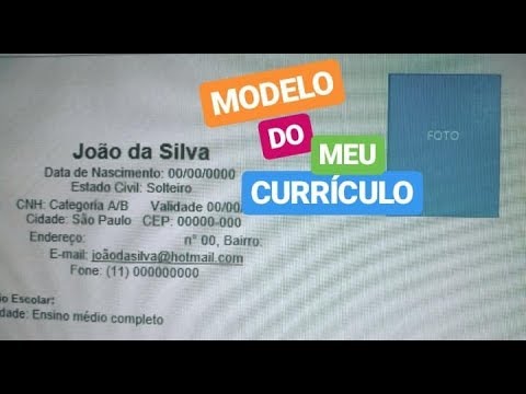 COMO MONTAR UM CURRÍCULO SIMPLES