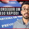 COMO CONSEGUIR EMPREGO RÁPIDO