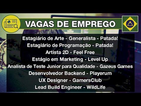 Vagas de Emprego • Indústria Brasileira de Games • 3ª Semana de Janeiro 2020