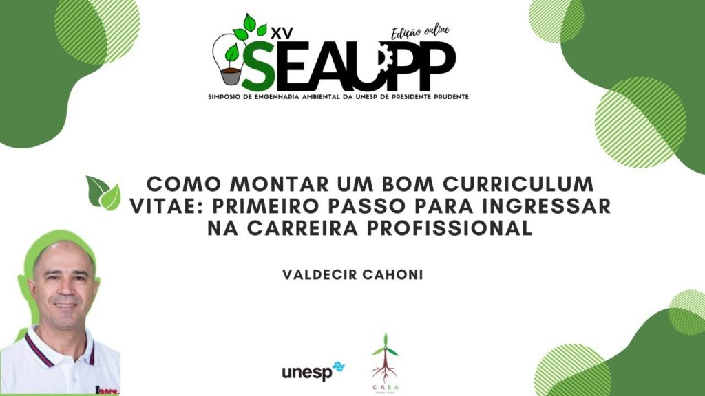 XV SEAUPP - Minicurso: Como montar um bom Curriculum Vitae