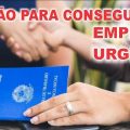 ORAÇÃO PARA ENCONTRAR UM EMPREGO (SERVIÇO) COM URGÊNCIA
