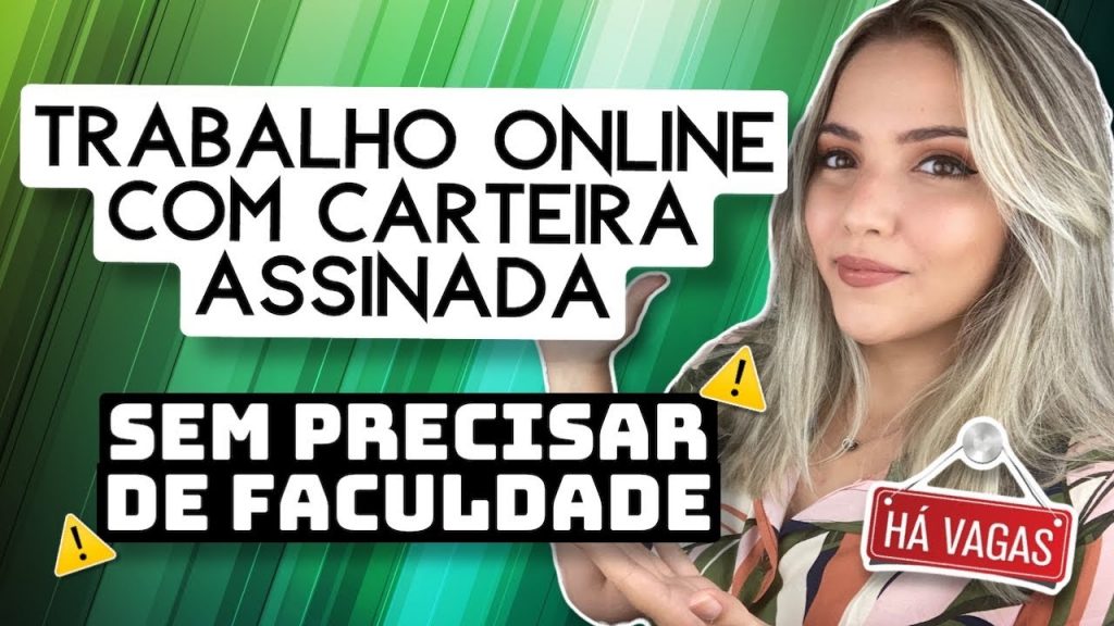 😱 TRABALHO ONLINE COM CARTEIRA ASSINADA sem precisar de GRADUAÇÃO | CONTRATANDO! | Mari Rel