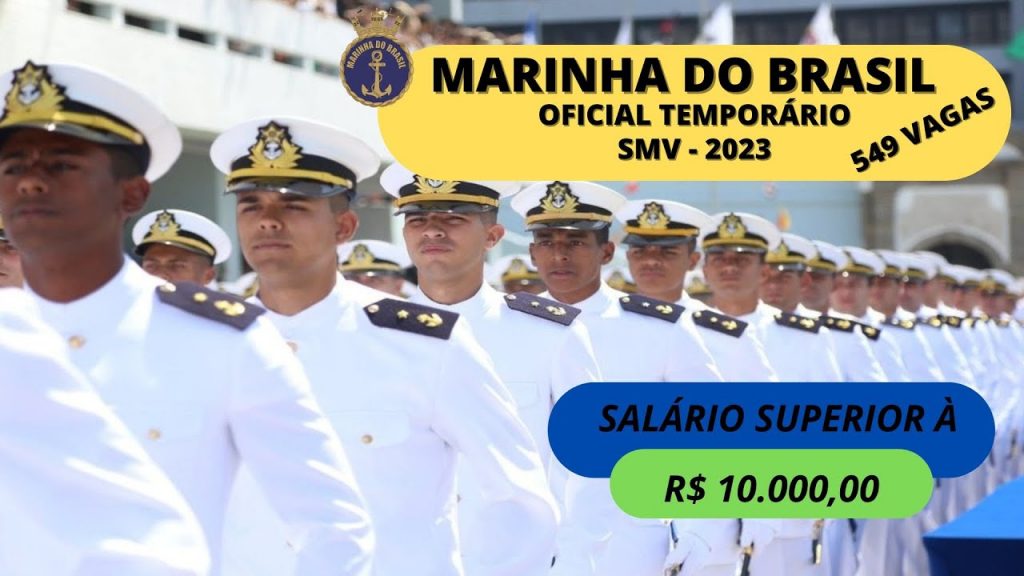 ⚓OFICIAL TEMPORÁRIO MARINHA DO BRASIL SMV - 2023 | 🔥 549 VAGAS | DICAS ATUALIZADAS | R$ 11 MIL