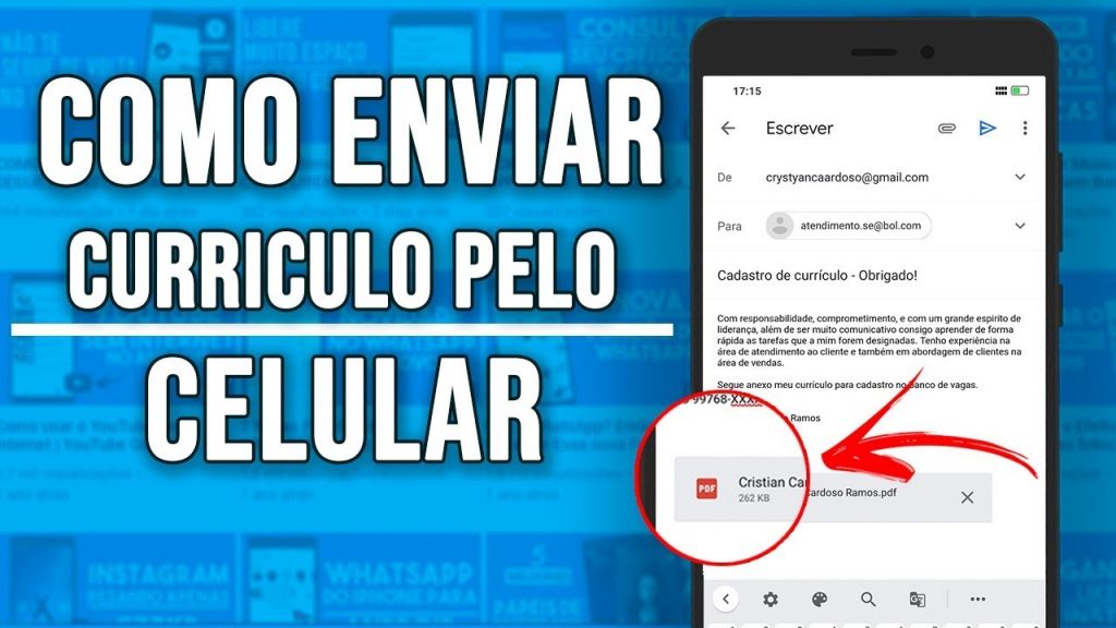 Como enviar Curriculo por E-mail pelo Celular • Cristian Cardoso