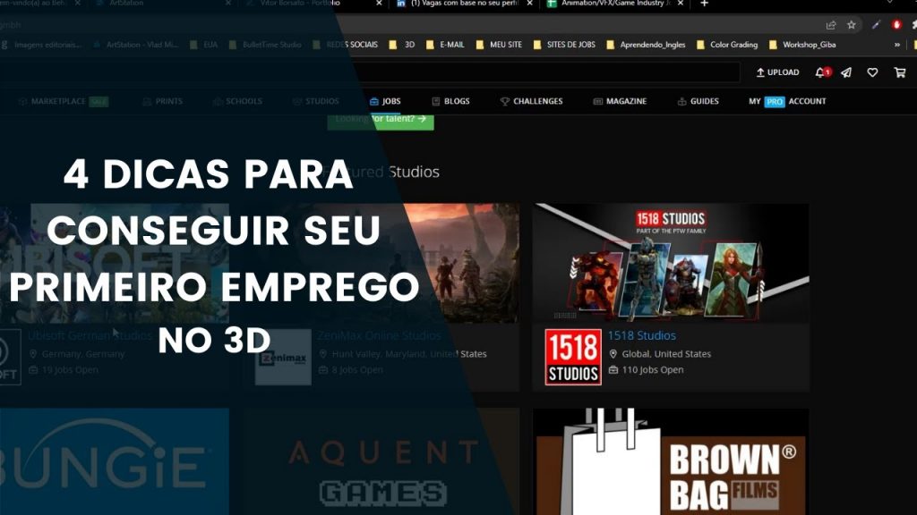 Dicas para conseguir seu primeiro emprego no 3d