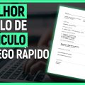 O MELHOR Modelo de CURRÍCULO para EMPREGO RÁPIDO!! (ATUALIZADO)