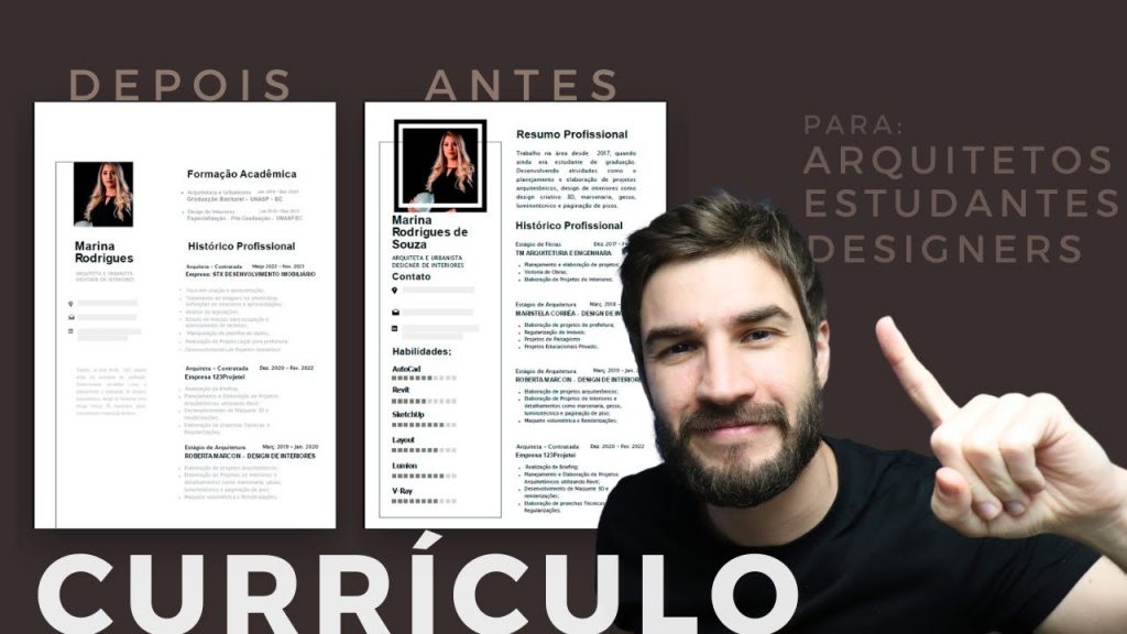 (ANTES x DEPOIS) Como fazer Currículo de Arquitetura - Estágio ou Vaga