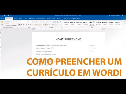 Como Preencher um Modelo de Currículo em Word e conseguir um emprego!