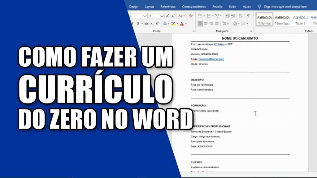 Como fazer um currículo do zero no Word